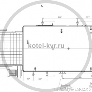 Котел КВм 1,6 Гкал с ТШПМ вид сверху