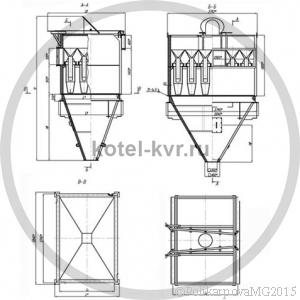 Чертеж циклона БЦ-259-(6x7)