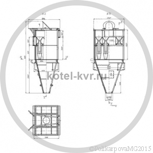 Чертеж циклона БЦ-259-(4x5)