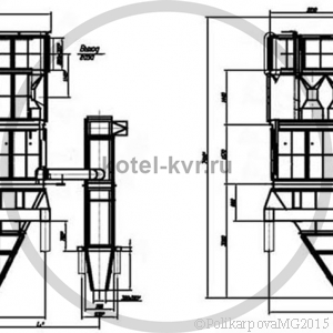 Чертеж циклона БЦ-512-Р-2-(6х6)