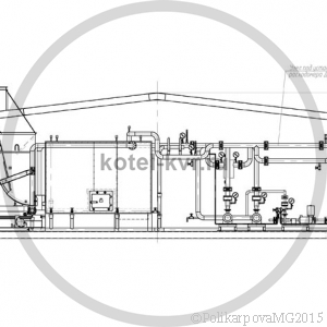 Чертеж модульной котельной  1 МВт вид сбоку