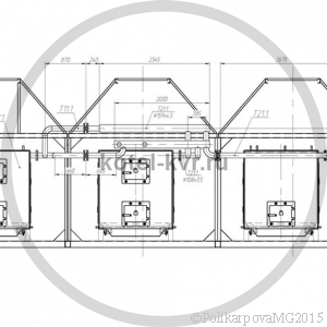 Чертеж модульной котельной 3,3 МВт вид сбоку