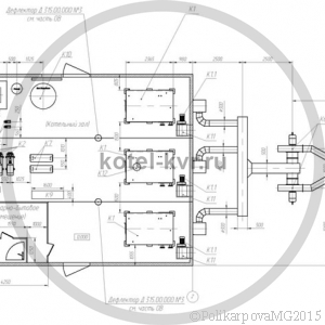 Чертеж модульной котельной 3,3 МВт план расстановки оборудования