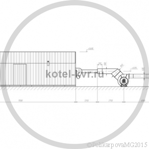 Чертеж модульной котельной 3,5 МВт газоходы котельной