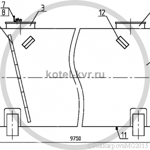 Чертеж резервуара РГС-75